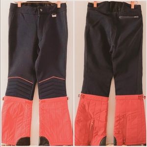 VINTAGE 80S MR.D NAVY RED SNOWBOARD SKI WOOL PANTS